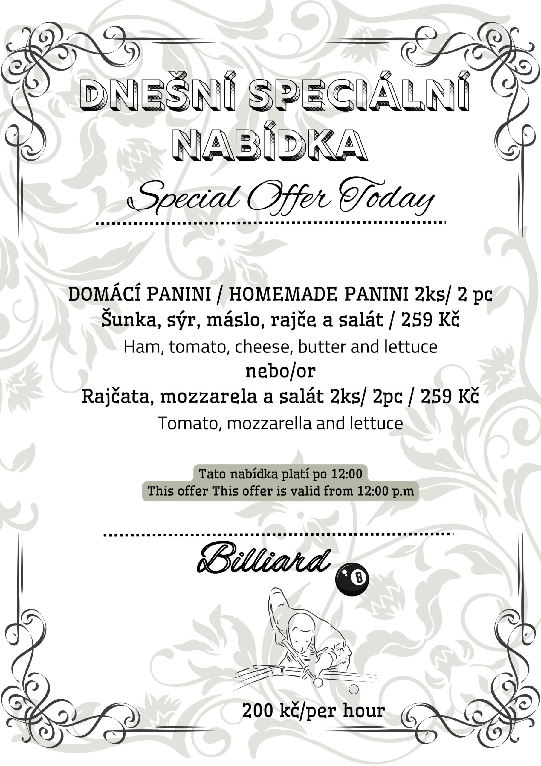 Menu 14 | Melichar Trost's