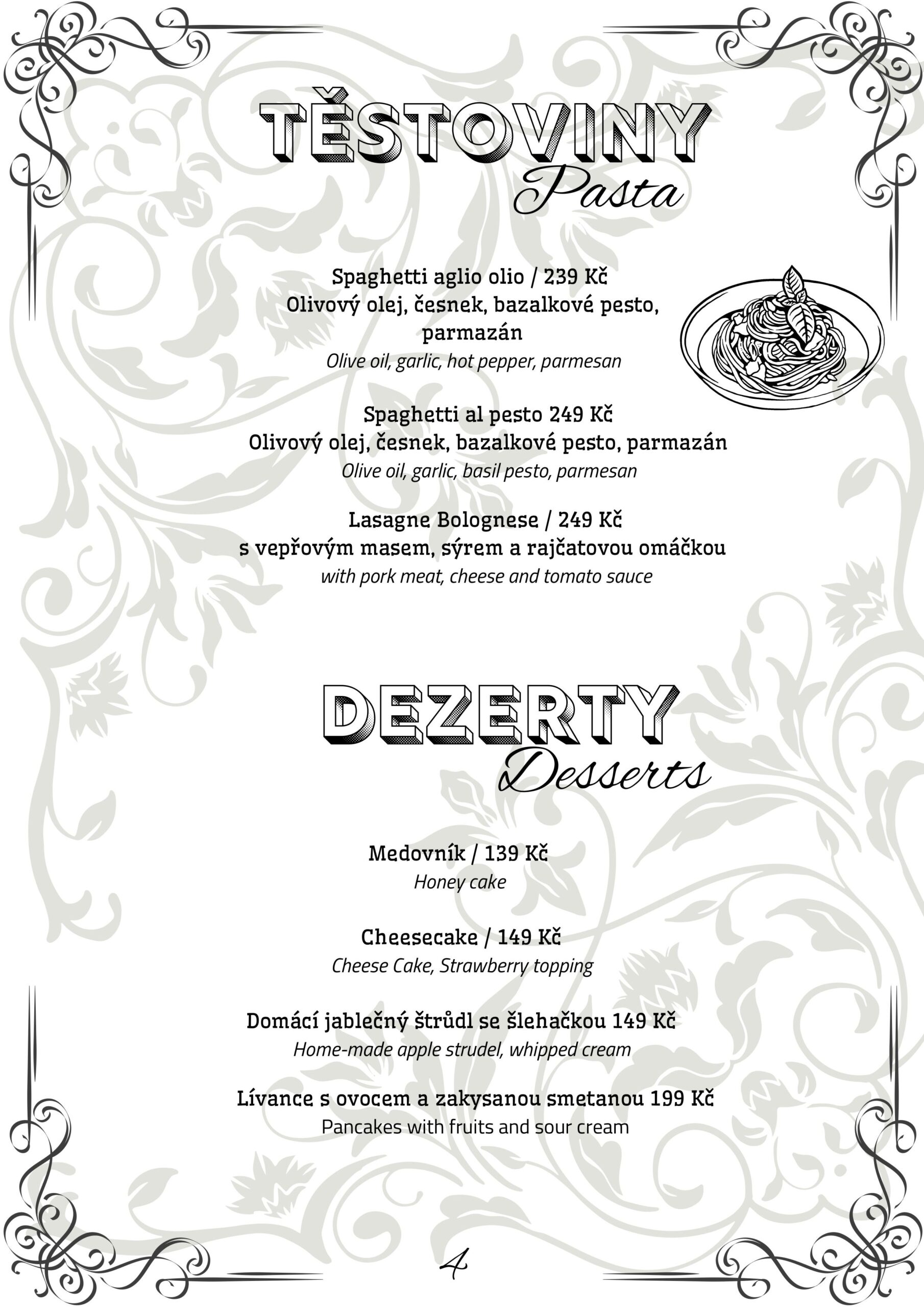 Menu 5 | Melichar Trost's